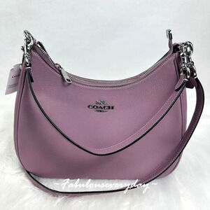 Coach Teri Hobo Bag Shoulder/Crossbody Bag In Leather/Silver/Jasmine CV935 NWT